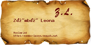 Zámbó Leona névjegykártya